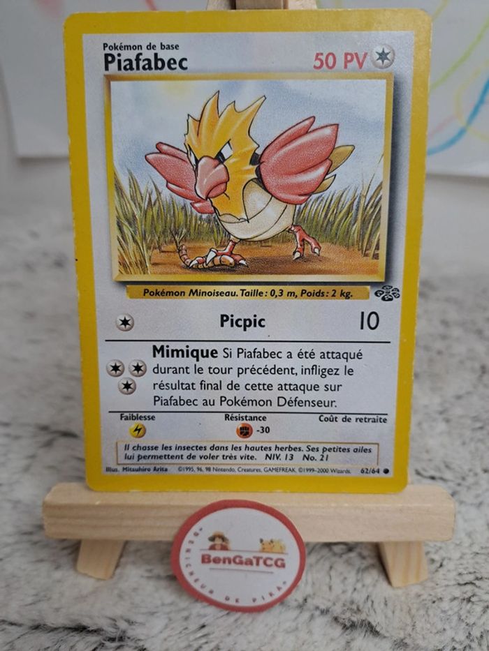 Carte pokemon Piafabec 62/64 set de base Jungle ed2 wizards Fr