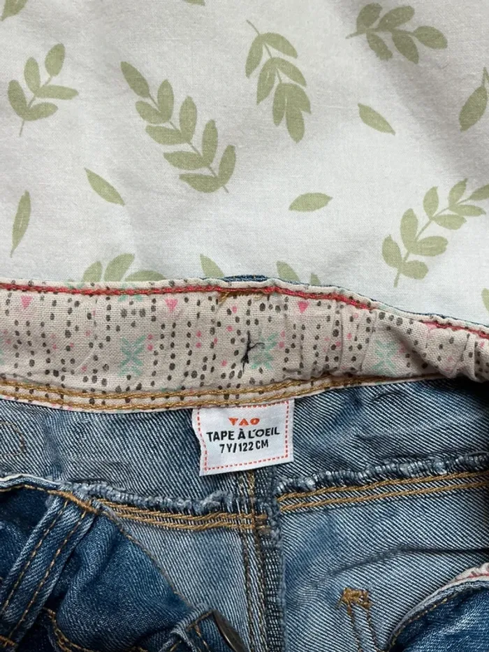 short en jean bleu taille réglable tape à l'oeil 7 ans - photo numéro 5