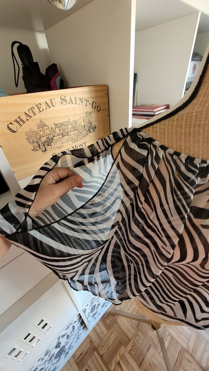 Chemisier blouse voile doublé breal - photo numéro 2