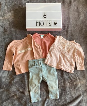 Jeans, Gilet, T-shirts manches longues, 6 mois