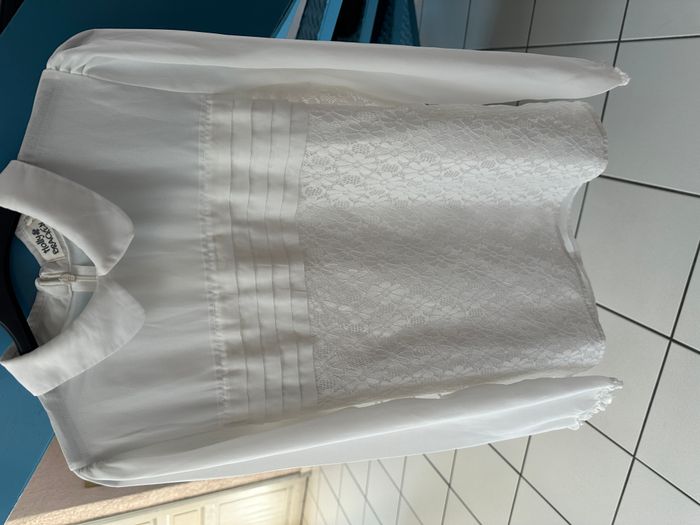 Blouse/Chemisier blanc avec détails de broderie taille 36 Molly Bracken - photo numéro 4