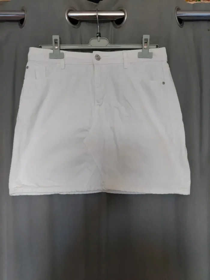 Jupe en Jean Blanche – Taille 40 (Pimkie)