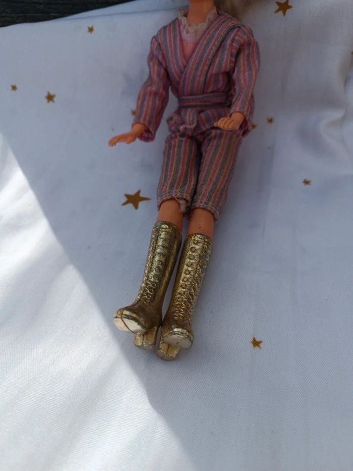 80 Poupée mannequin doll perle delavennat blonde blond hair botte doré - photo numéro 5