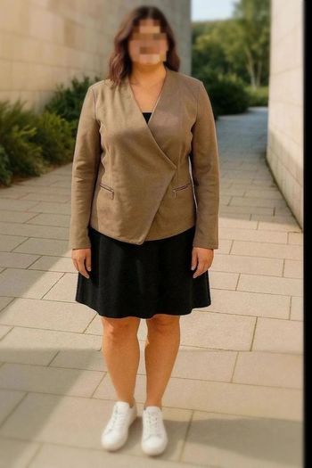 Élégance Minimaliste - Veste blazer  Croisée Taupe Chic