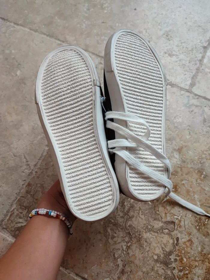 Chaussure en toile neuve bleu marine et argent fille - photo numéro 6