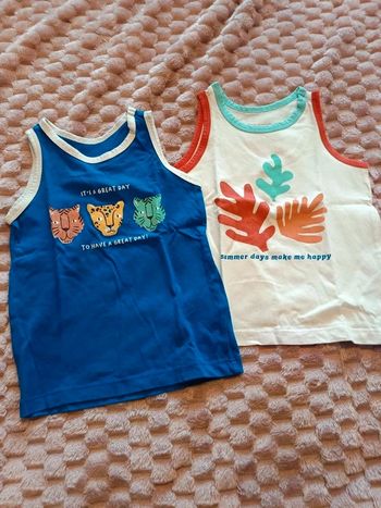 Lot 2 débardeurs Primark neuf 24/36m