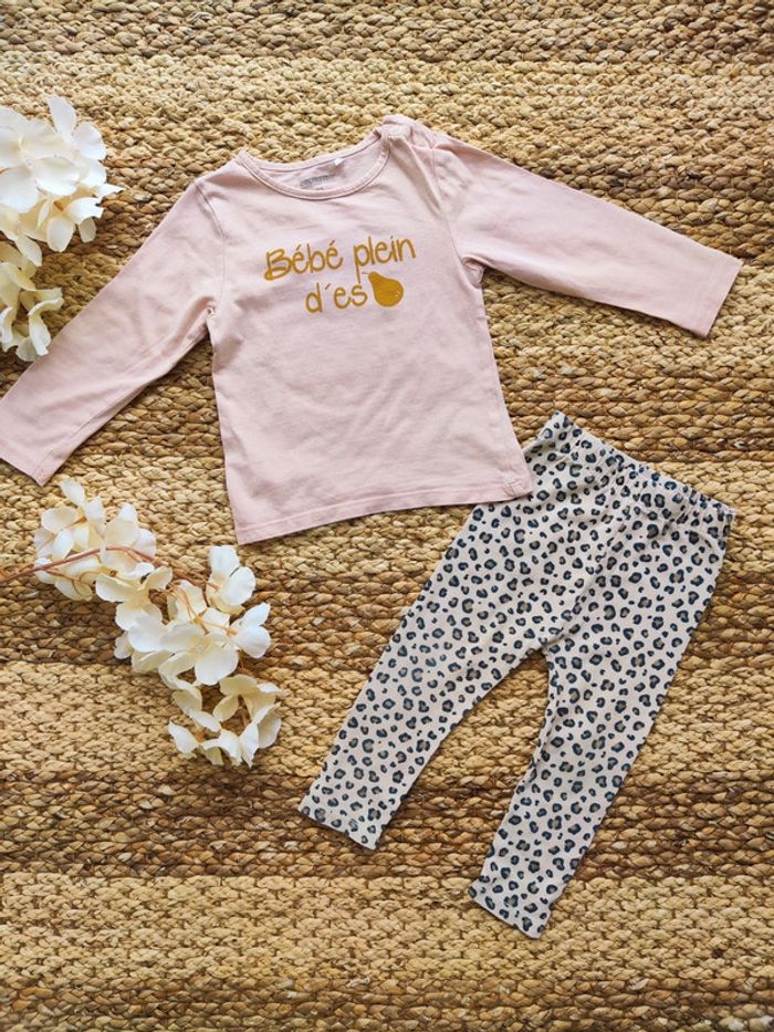 Ensemble printemps fille 24 mois