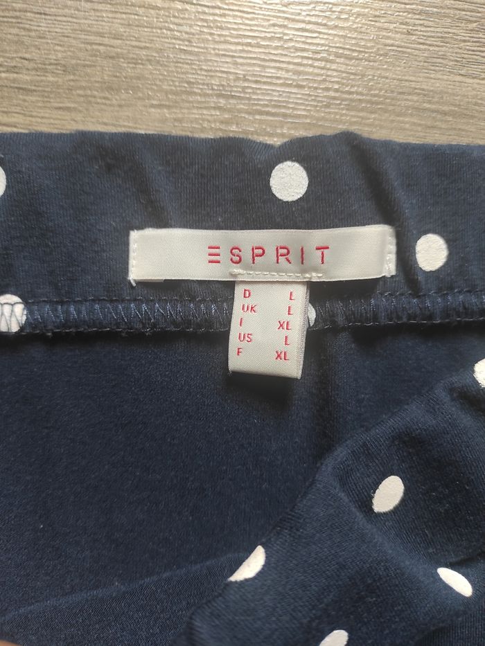 Jupe bleu marine imprimé pois blancs Esprit XL - photo numéro 2