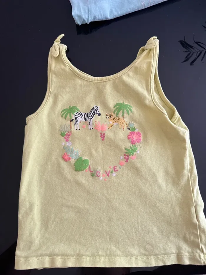👚 lot 3débardeurs- bébé fille - 36 mois - orchestra - 92 cm - bon état - photo numéro 9