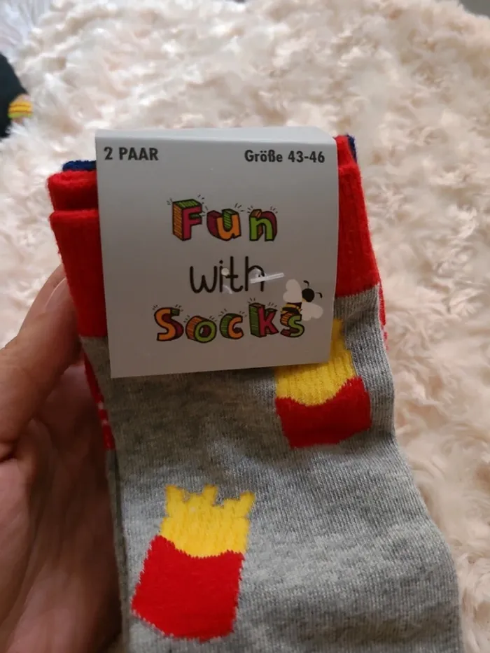 2 paires de chaussettes original Frites et Pizzas Neuve - photo numéro 5