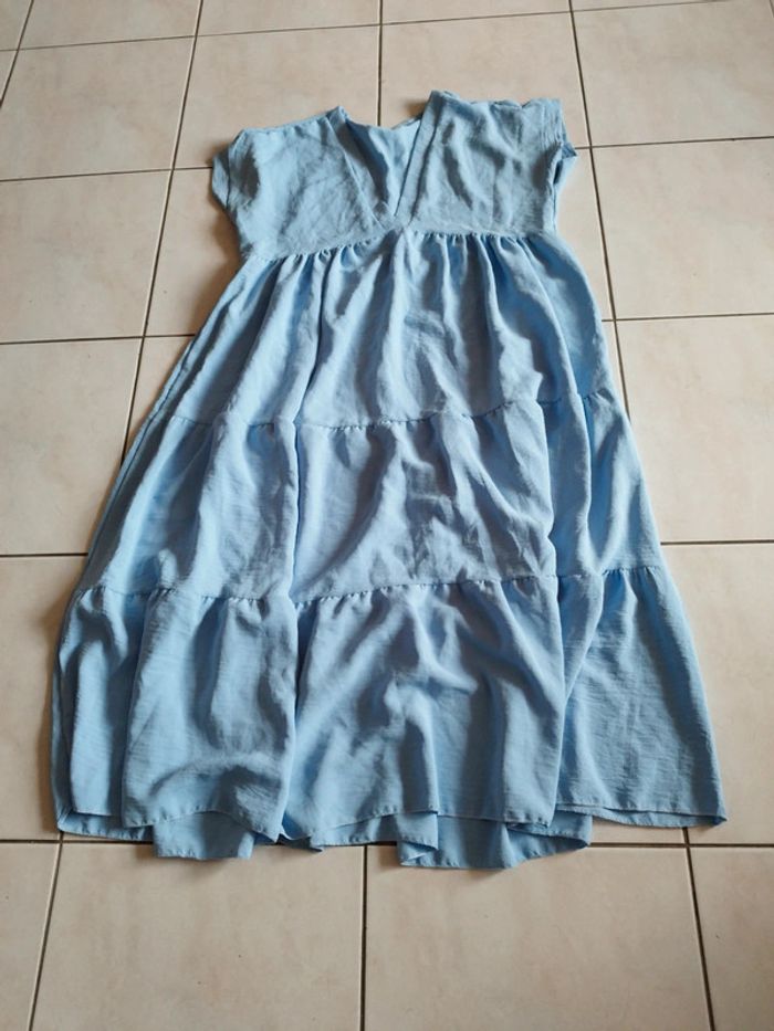 Robe taille unique longue Bleu ciel