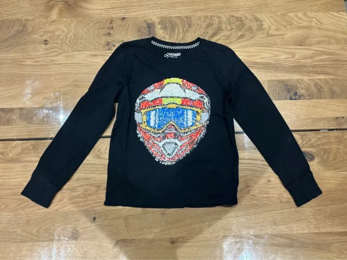 Tee-shirt manches longues 8 ans noir Liberto
