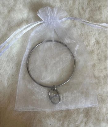 Jonc maille marine argenté 