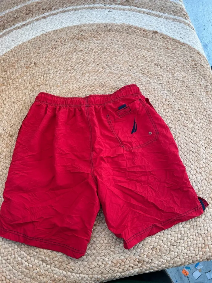 Short de Bain Nautica Rouge Homme M | Très Bon État | Style Classique | BS1985 - photo numéro 2