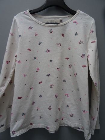T-shirt blanc à fleurs