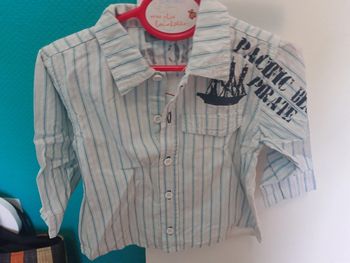 Chemise manches longues rayée