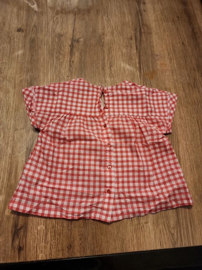 Blouse imprimé carreaux 24 mois - photo numéro 2