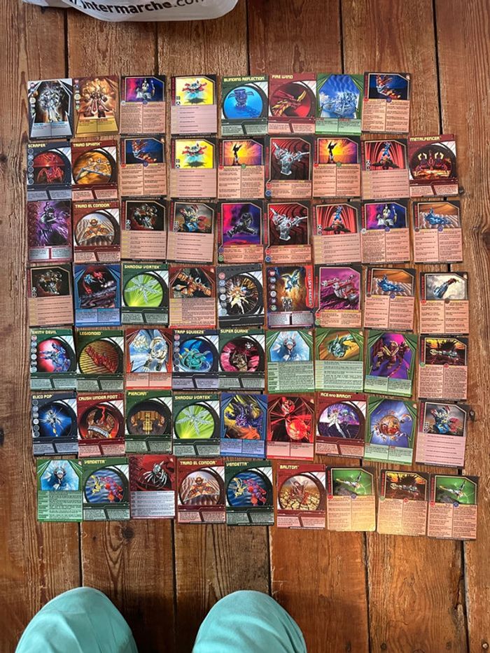 Gros lot de 62 cartes Bakugan de collection officielles collector jeu de figurines