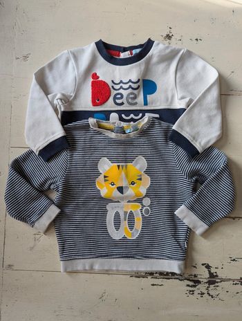 Lot de 2 sweats bébé Obaïbi - 86 cm