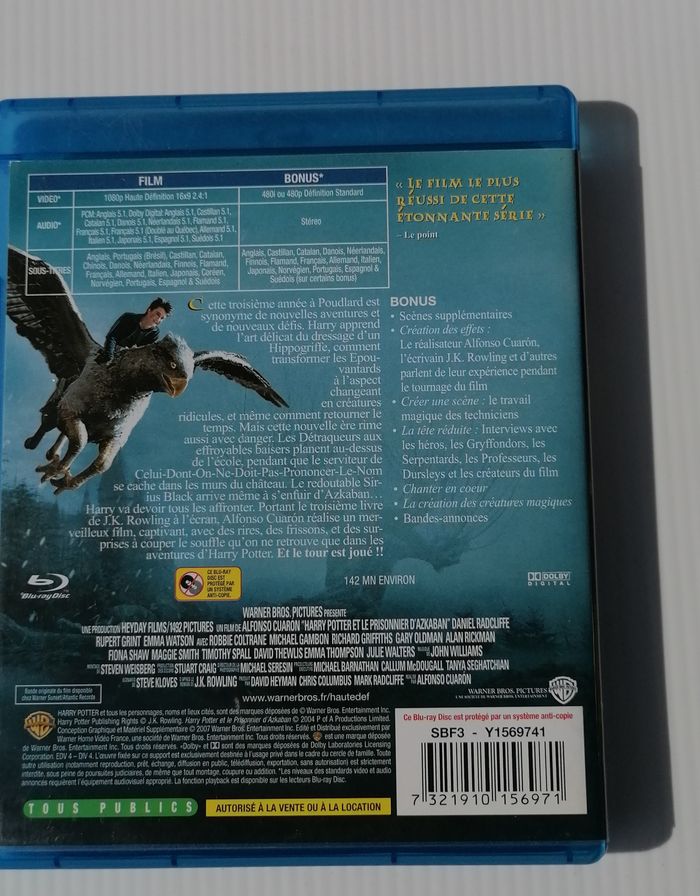 Bluray Harry Potter et le prisonnier d'azkaban. - photo numéro 4