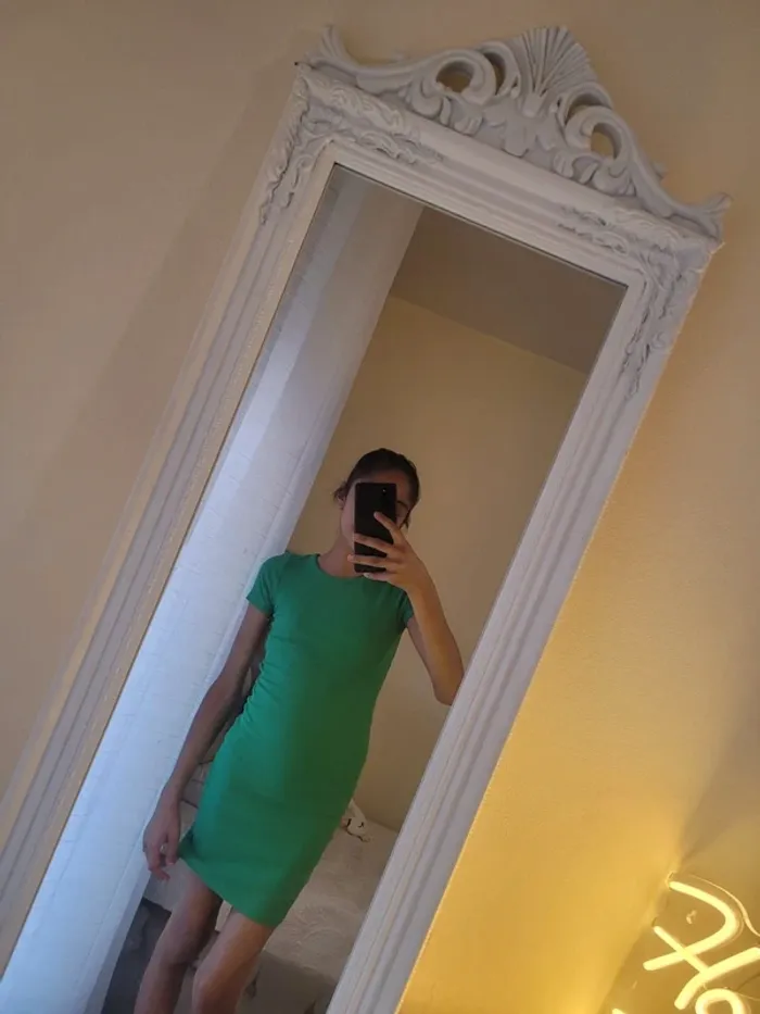 Robe verte fille