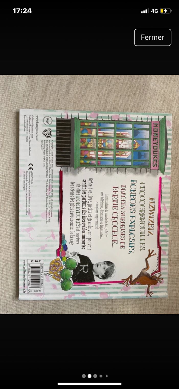 Livre à gratter et sentir Harry Potter honeydukes - photo numéro 2