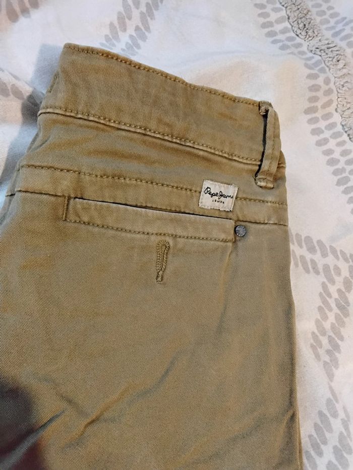 Jean beige noisette Pépé Jeans taille 8ans - photo numéro 3