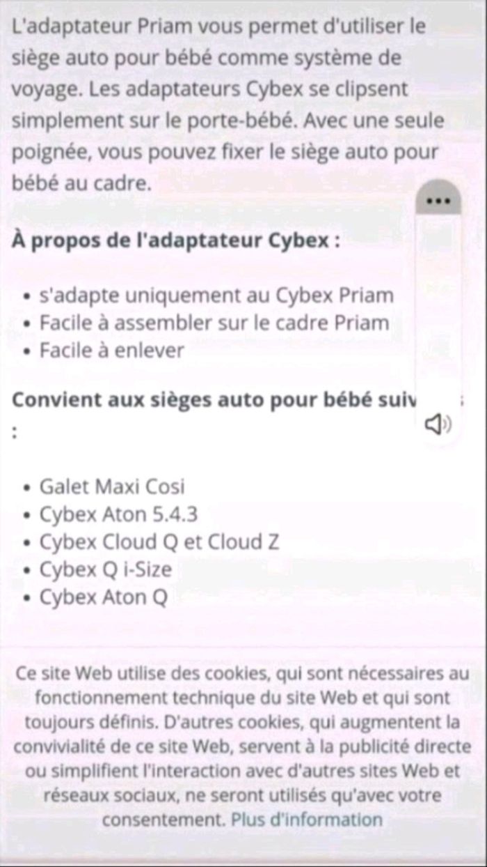 Adaptateur poussette Cybex priam - photo numéro 6