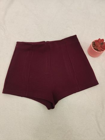 Short mauve taille haute femme