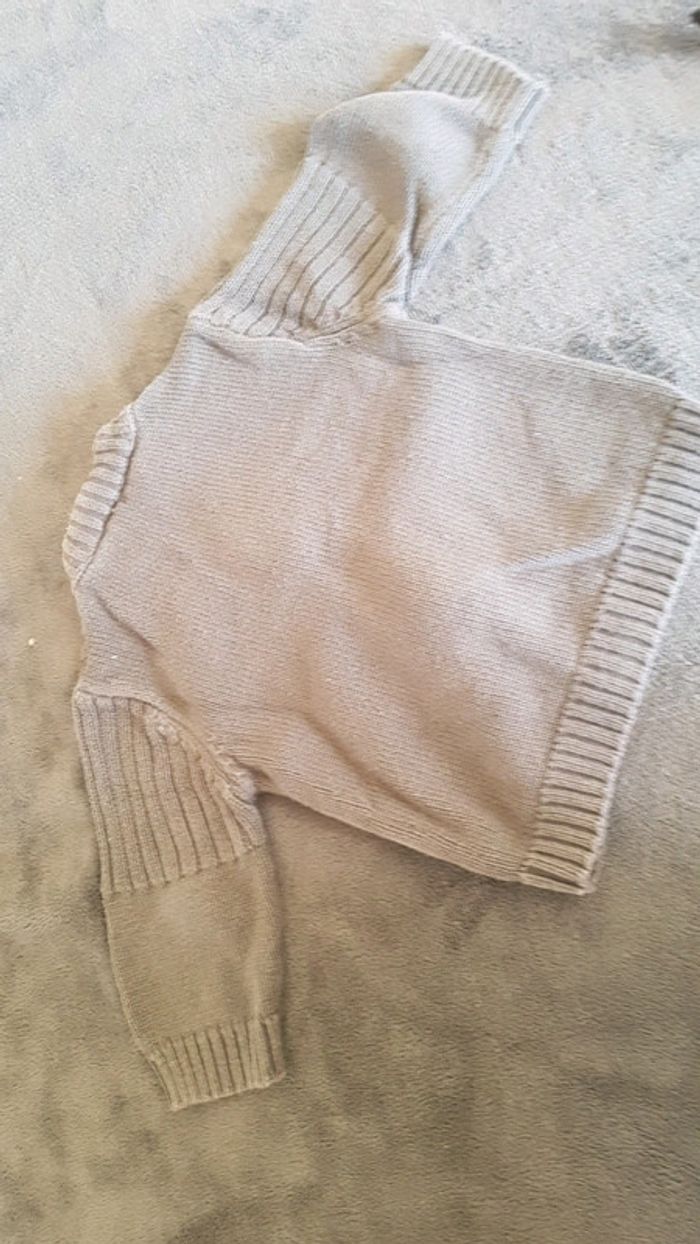 Gilet gris foncé 9 mois - photo numéro 4