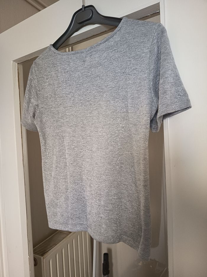 Haut gris pailleté only - photo numéro 2