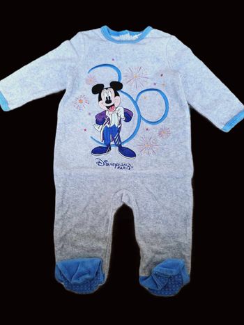 Pyjama velours Disneyland Paris 18 mois