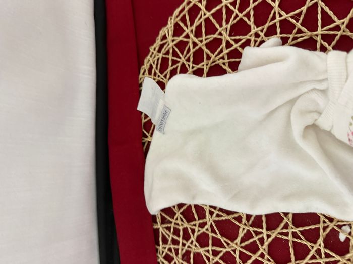 Doudou plat lutin blanc à fleurs Du pareil au même DPAM - - photo numéro 2