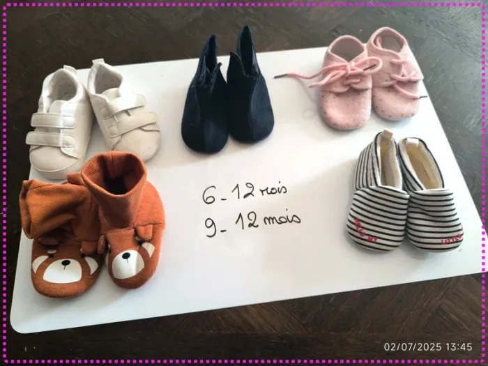 5 paires de chaussons (6/12mois)