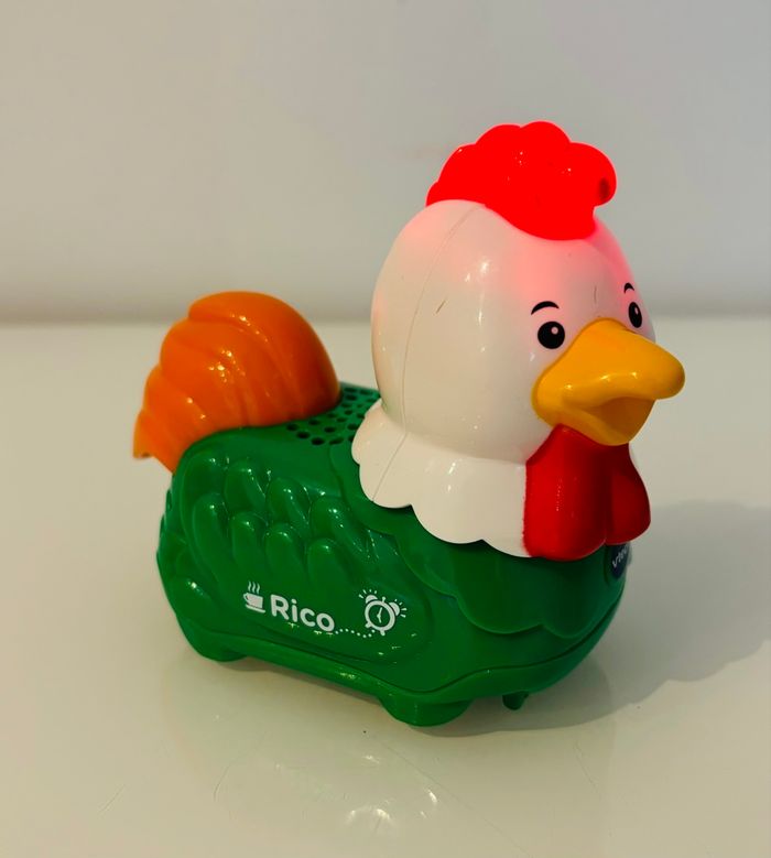 Vtech Tut Tut Animo Rico le coq lève tôt tracteur zoo maxi jungle super ferme bateau des animaux tigre panda hippo koala chat poule cheval tigre cochon crocodile singe copains bolides rare lot SOP77 - photo numéro 2