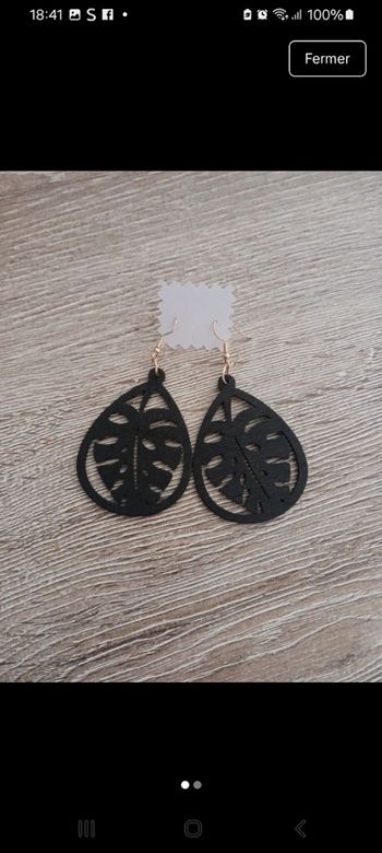 Boucles d'oreilles acier en  inoxydable 