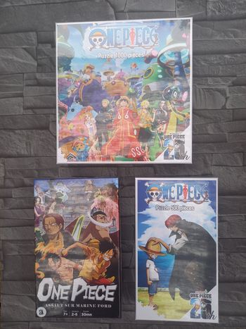 Lot OnePiece Jeu Assaut sur marine Ford et 2 puzzle