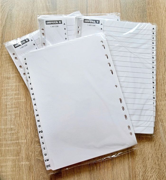 Lot de 4 pack intercalaires alphabétique - photo numéro 2