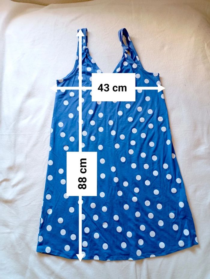Robe bleue à pois blancs S Kiabi - photo numéro 3