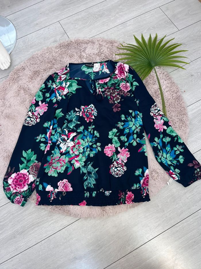 blouse  manches longues fleurie - photo numéro 6