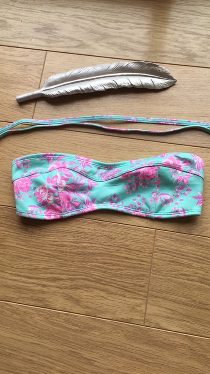 Maillot de bain primark haut de maillot taille M / bandeau turquoise et violet