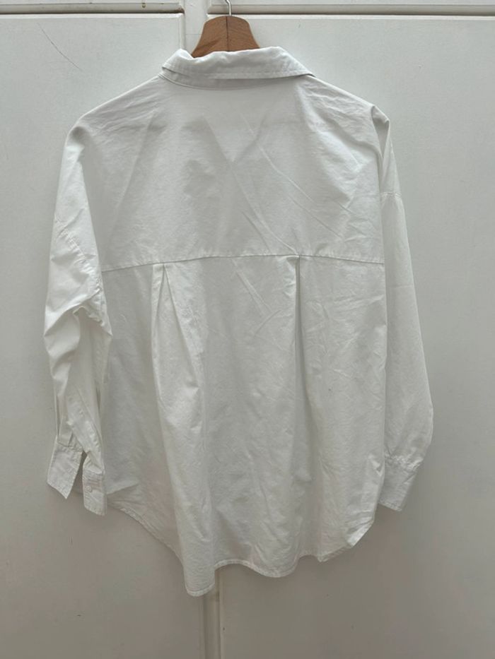 Chemise femme gemo blanche coton taille 40 été manches 3/4 - photo numéro 5
