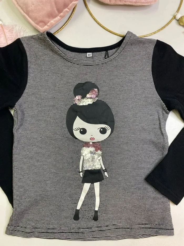 T-shirt épais fille - Taille 6 ans - photo numéro 2