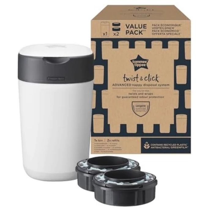 Poubelle à couches Tommee Tippee avec 2 recharges - photo numéro 4