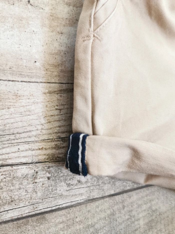 🌺Très joli short beige marron uni chino 6mois - photo numéro 7