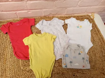 Lot de 5bodies courte manche 6mois