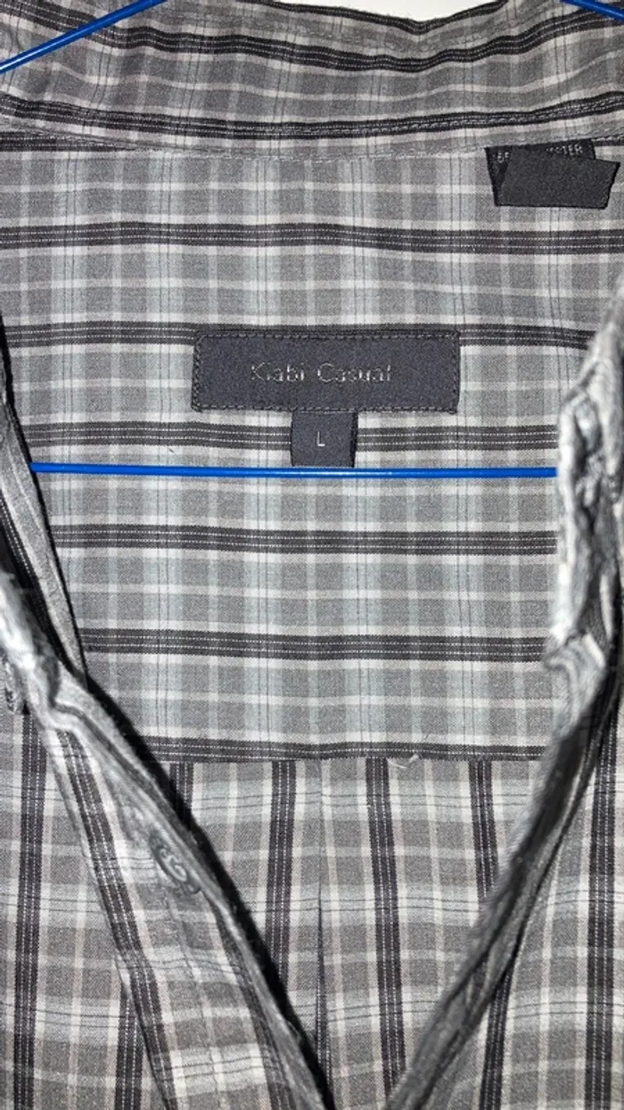 Chemise homme manches longues grise L - photo numéro 2