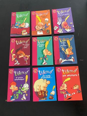 Lot de 9 livres Titeuf 