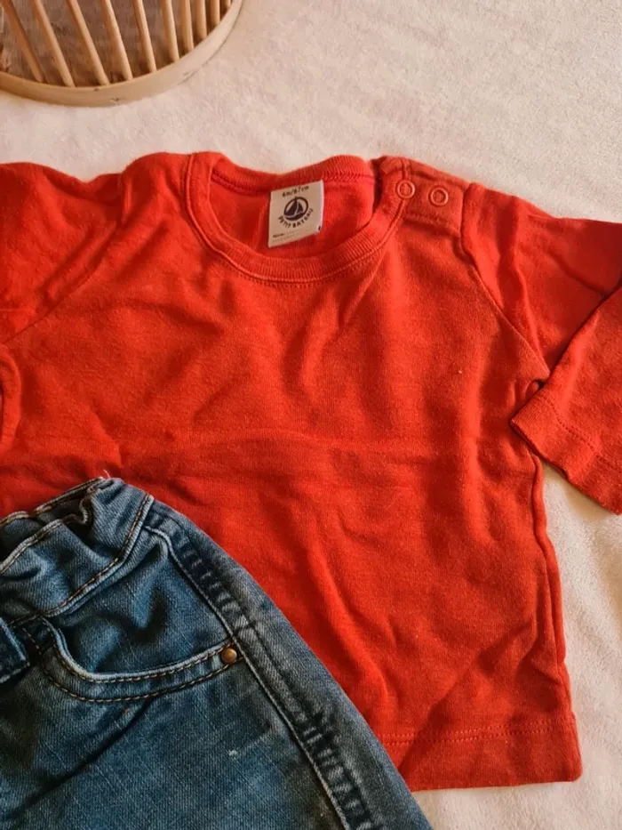 Ensemble short jeans et haut 6 mois - photo numéro 3