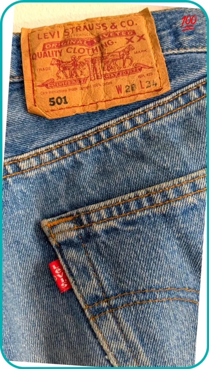 Jeans Levi's 501 vintage 90's homme 38 - photo numéro 6